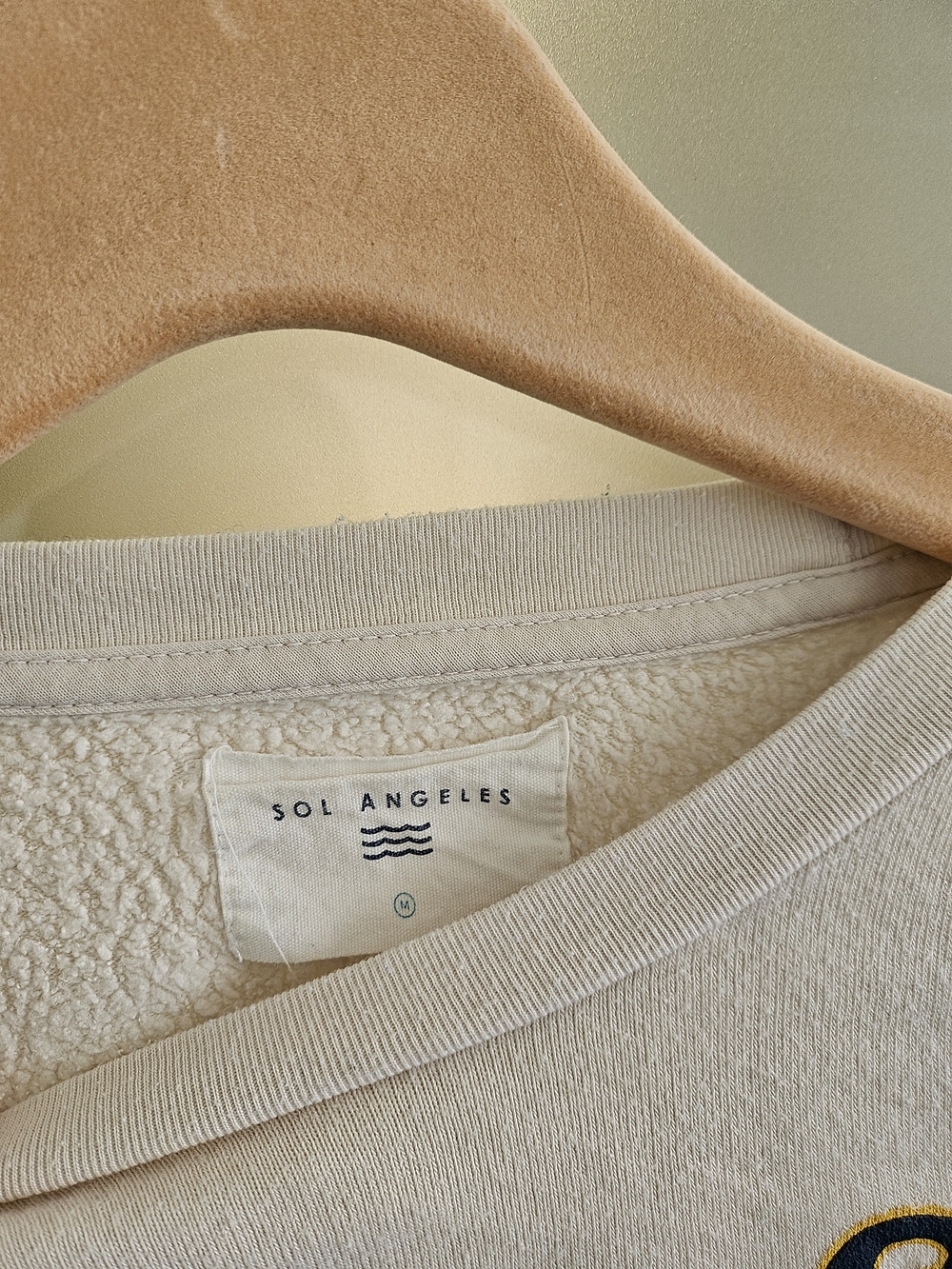 Sol Angeles Cream Sweatshirt And Joggers with Stripes Size Medium - Picture 5 of 7